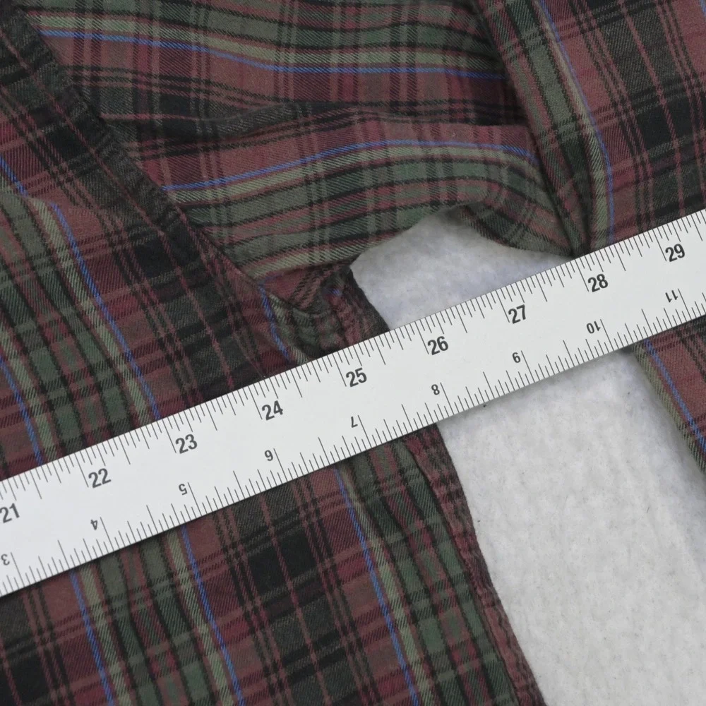Orvis Button Up Flannel Shirt Mens XL Red Plaid Long Sleeve Heavy Cotton